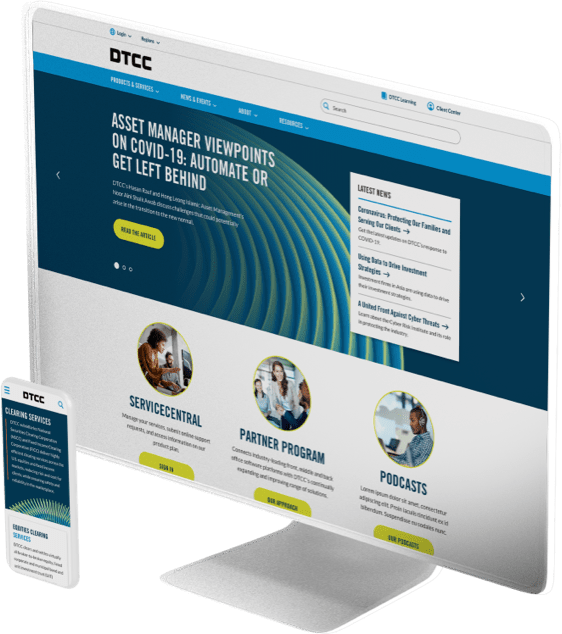 DTCC website design