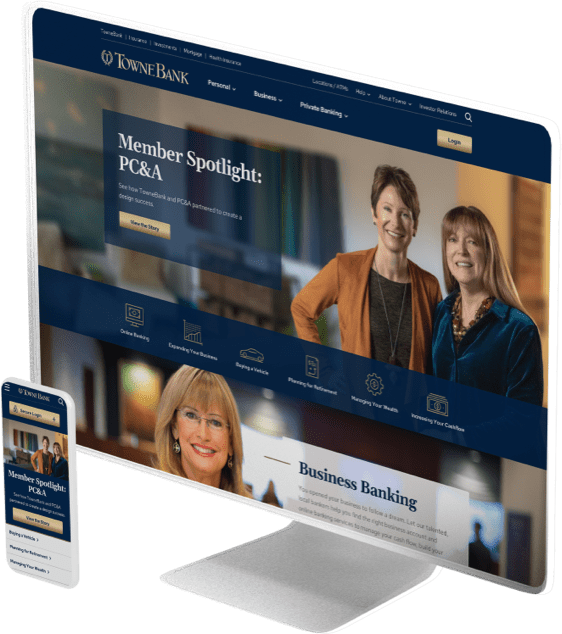 TowneBank website design